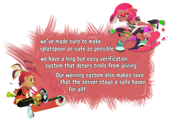 a discord page of our rules relating to warns, mutes, kicks and, bans on one side. the other features a page showcasing our verification system which consists of an intro template, one for systems and one for singlets. you must fill out the one that applie